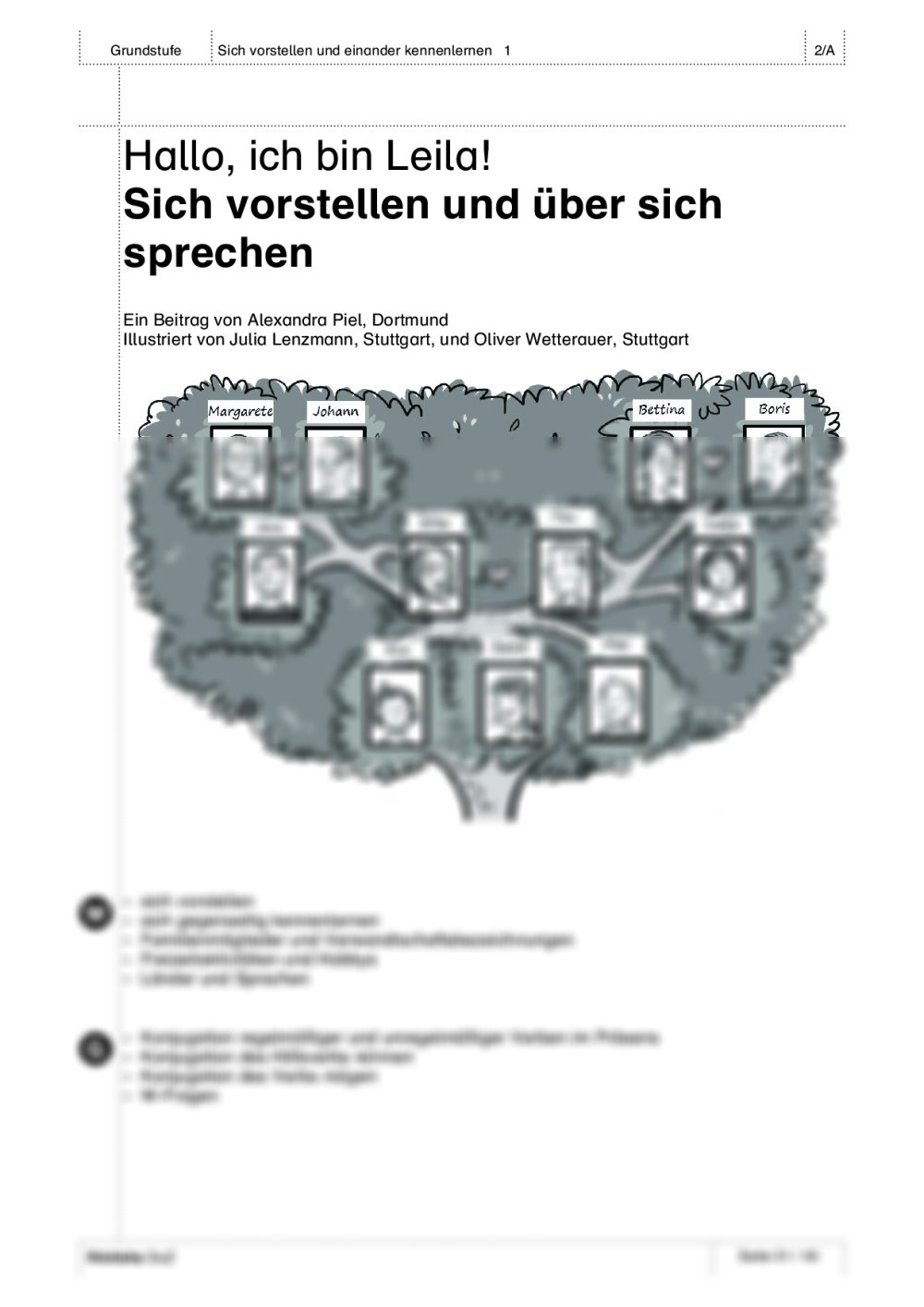 Sich vorstellen und über sich sprechen - Seite 1