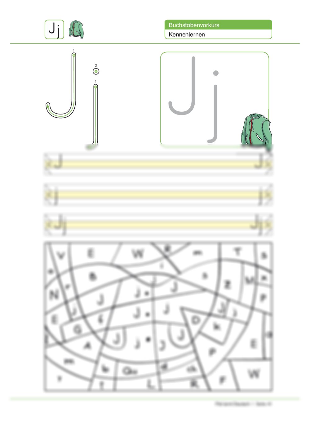 Buchstabenvorkurs – J bis R - Seite 1