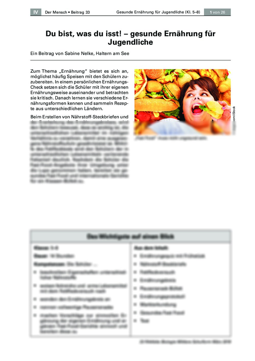 Gesunde Ernährung für Jugendliche - Seite 1