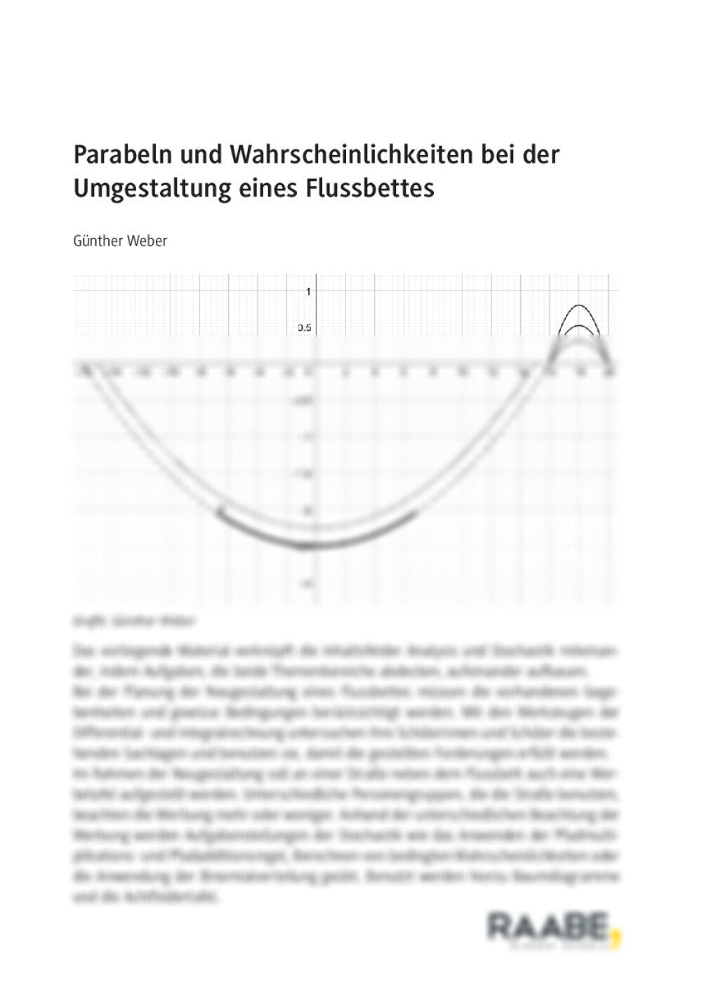 Parabeln und Wahrscheinlichkeiten bei der Umgestaltung eines Flussbettes - Seite 1