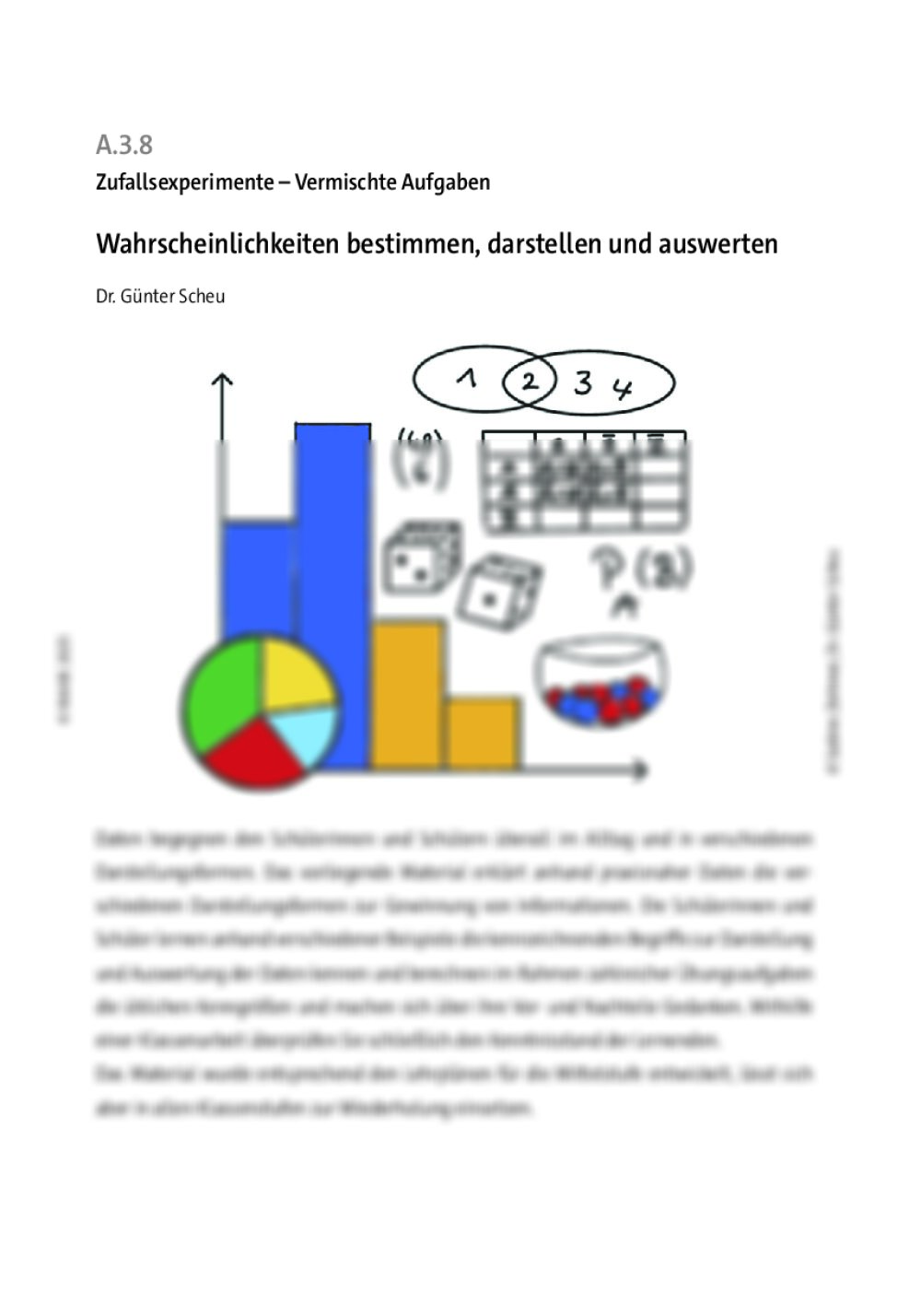 Wahrscheinlichkeiten bestimmen, darstellen und auswerten - Seite 1