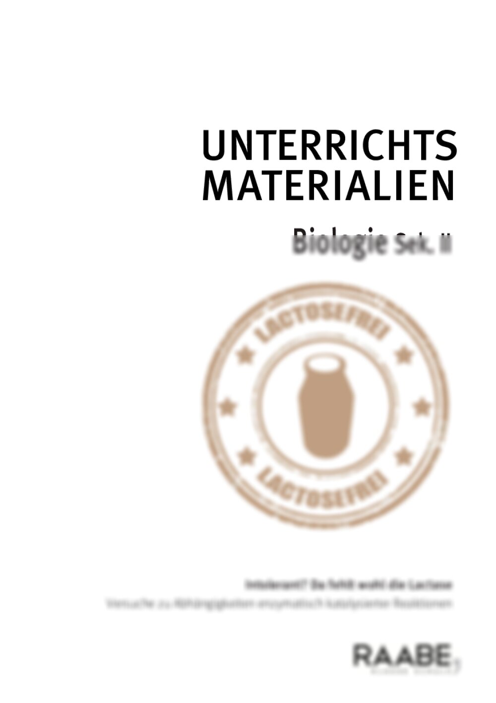 Laktoseintoleranz – Enzymeigenschaften - Seite 1