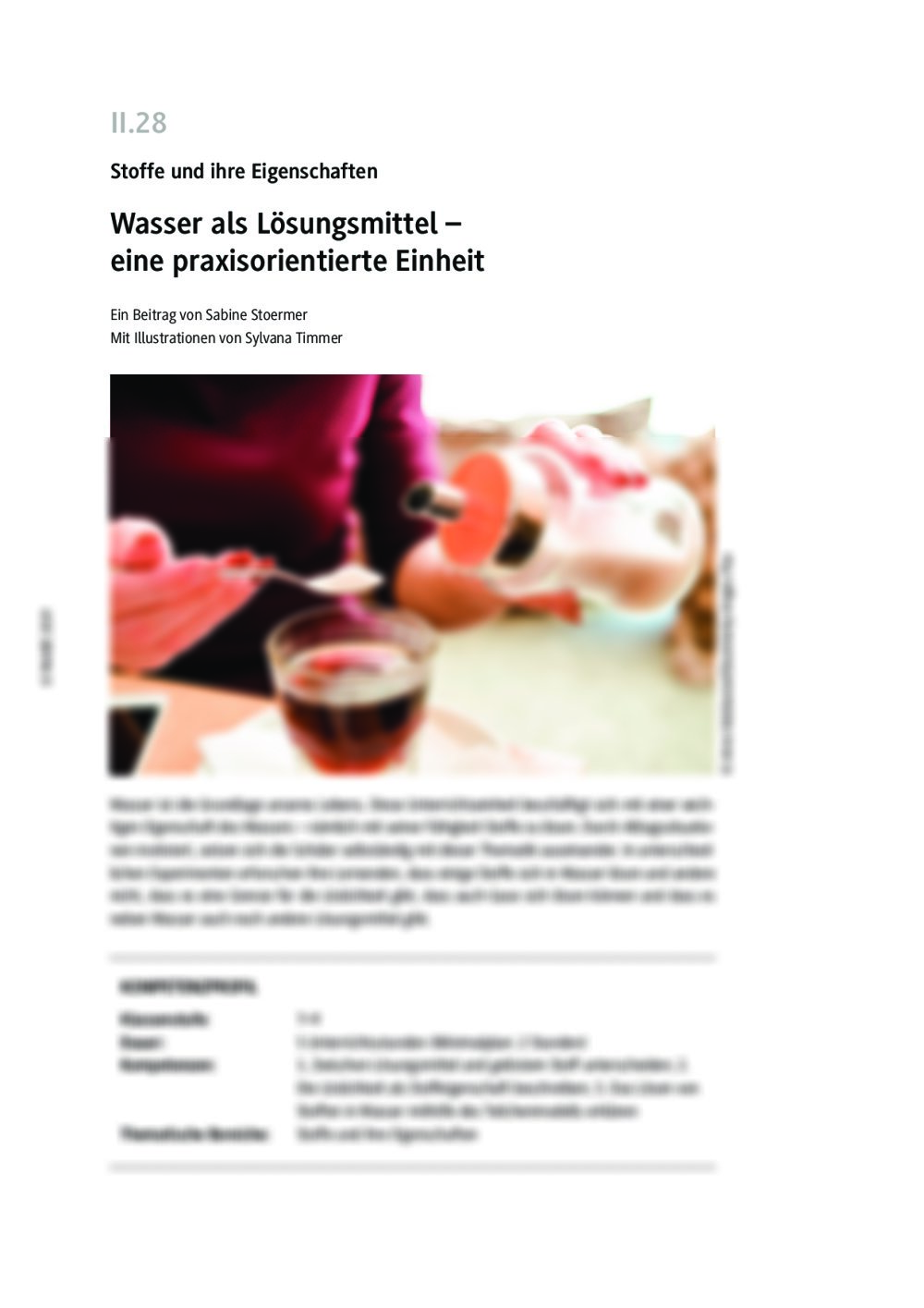 Wasser als Lösungsmittel erforschen - Seite 1