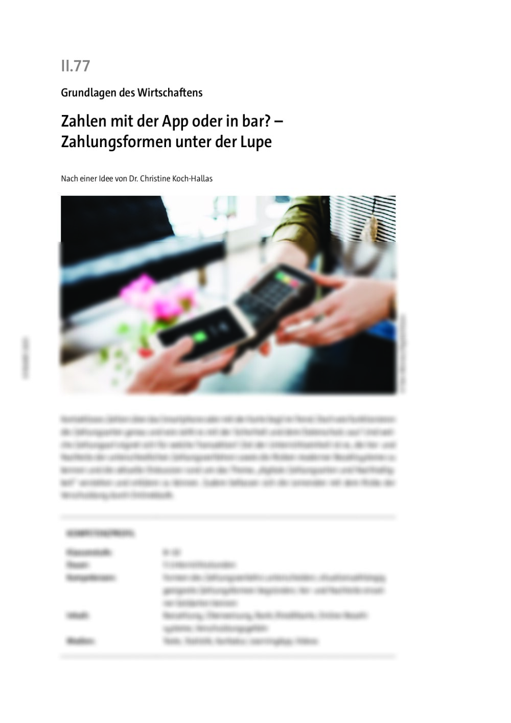 Zahlen mit der App oder in bar?  - Seite 1