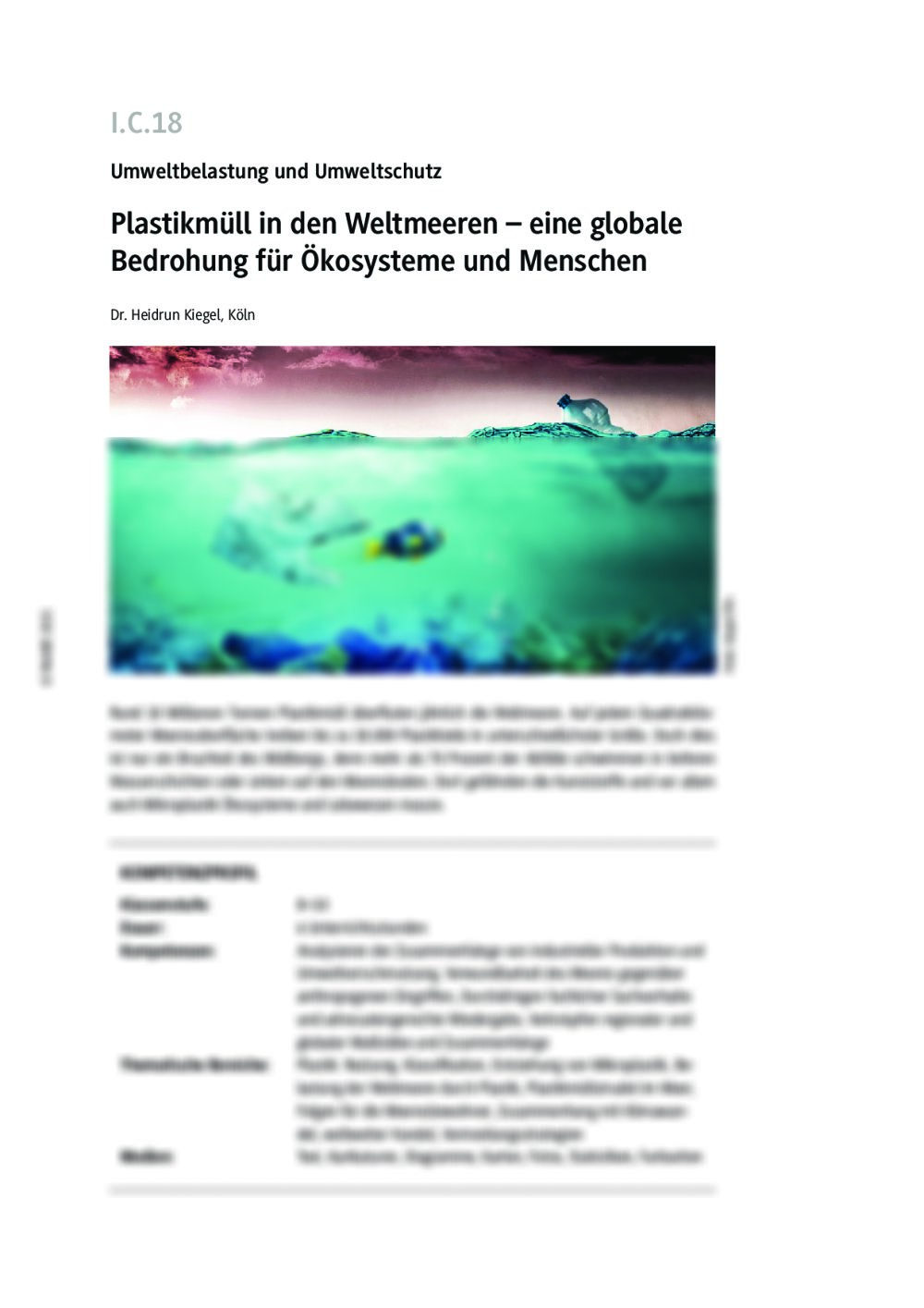 Plastikmüll in den Weltmeeren - Seite 1