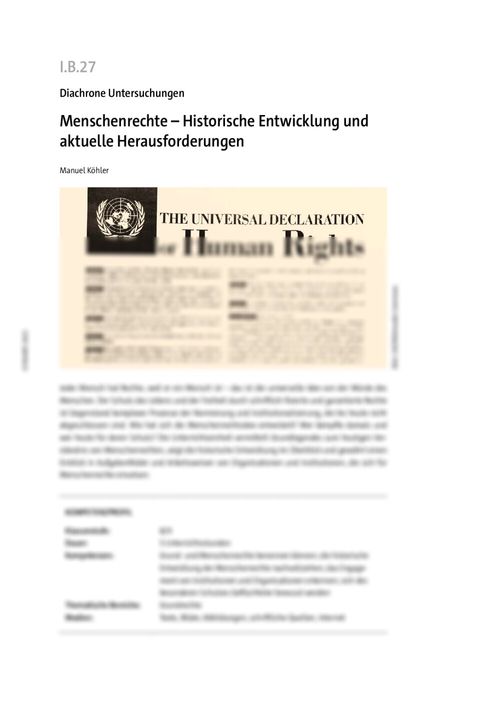 Menschenrechte - Seite 1