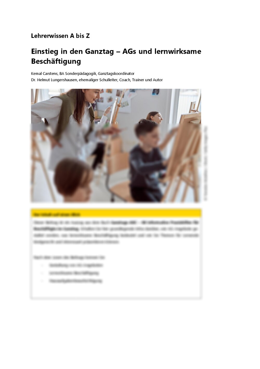 AGs im Ganztag - Seite 1