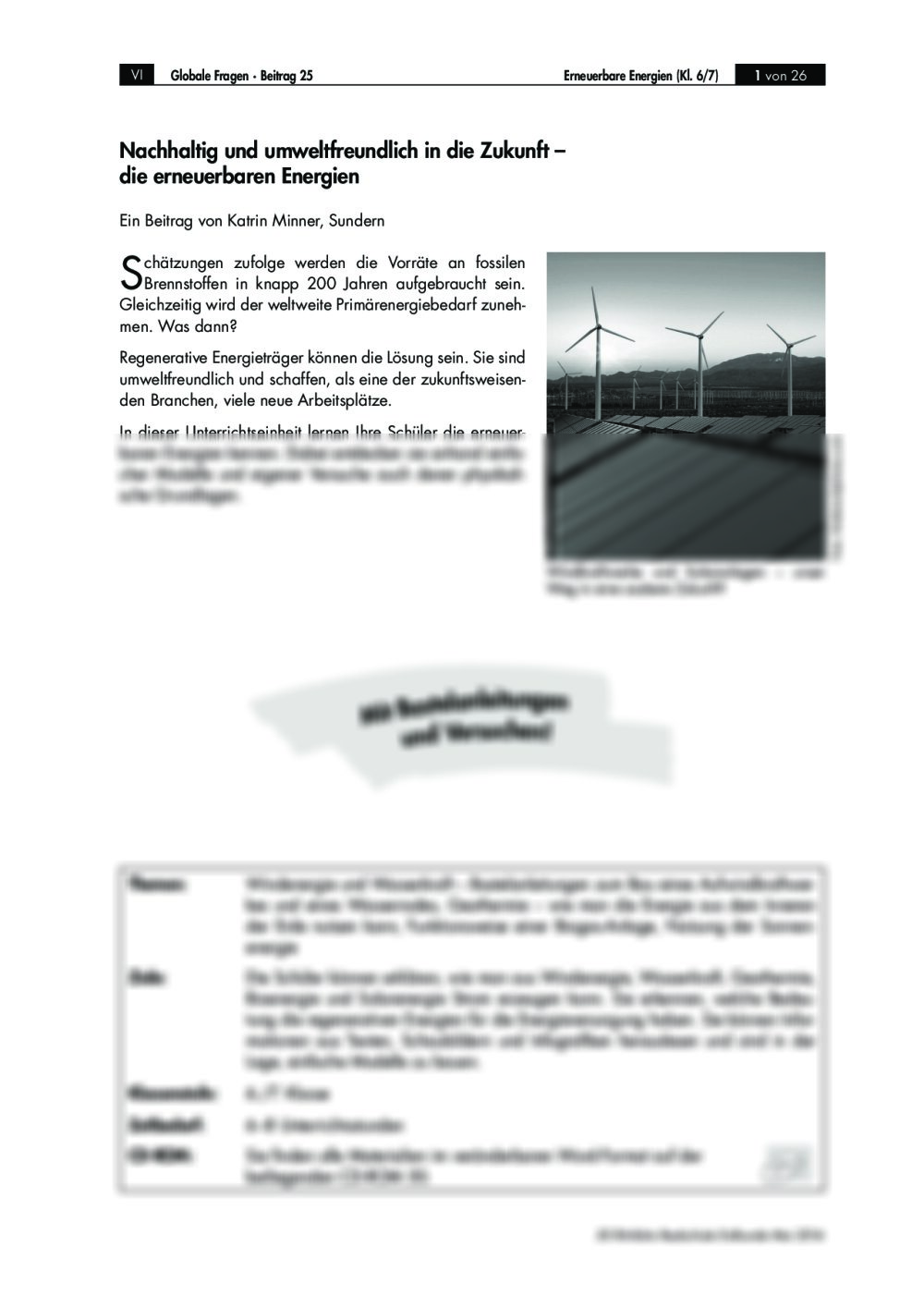 Die erneuerbaren Energien - Seite 1