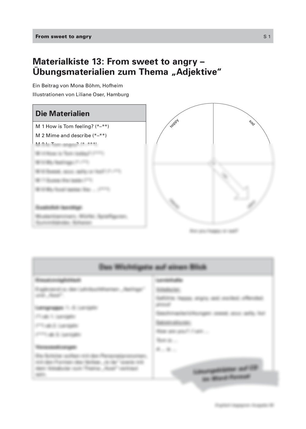 Übungsmaterial zum Thema "Adjektive" - Seite 1