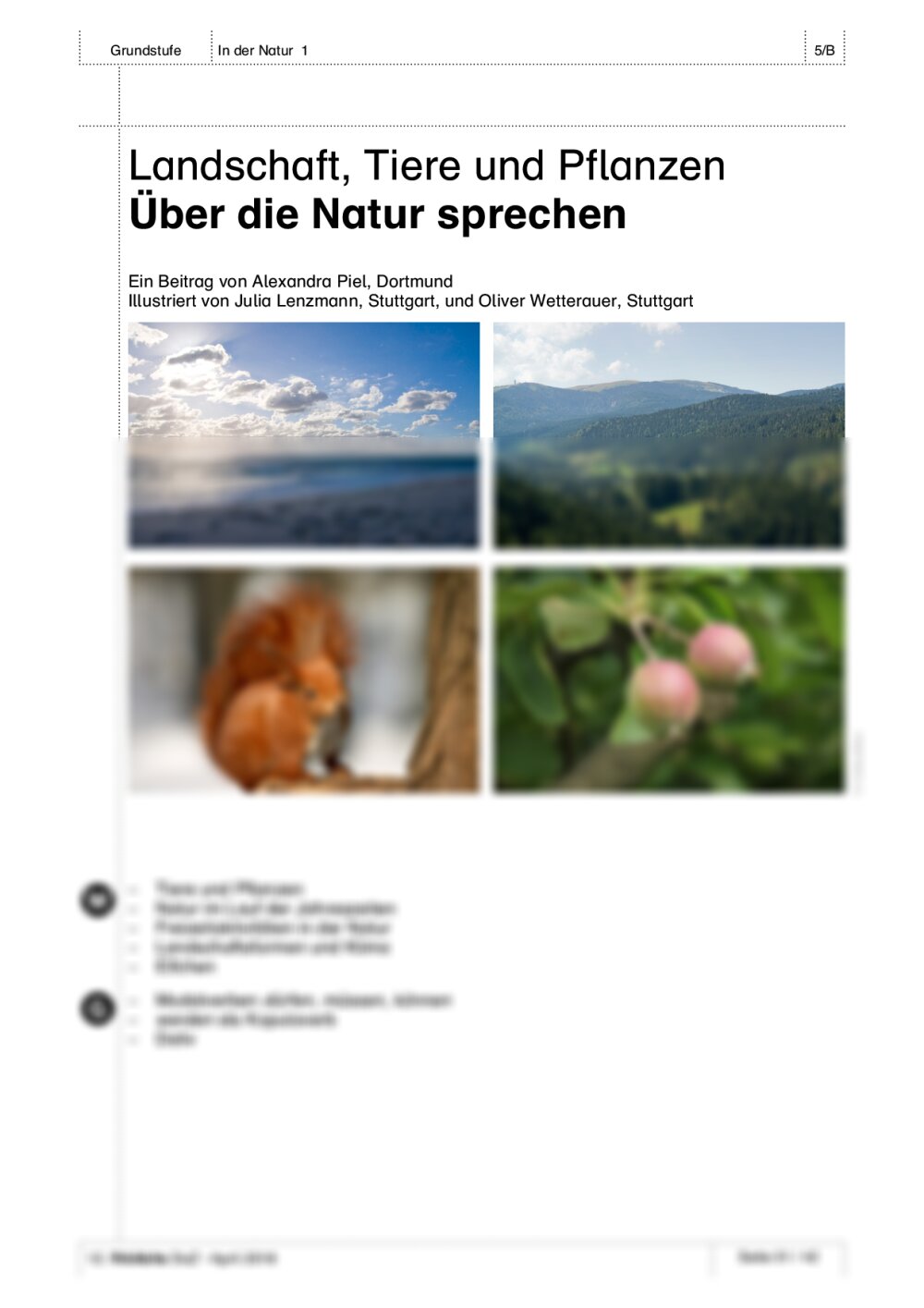 Über die Natur sprechen - Seite 1
