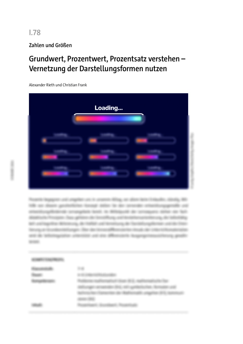 Grundwert, Prozentwert, Prozentsatz verstehen  - Seite 1