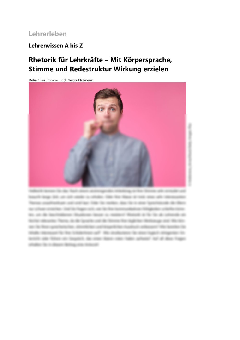 Rhetoriktipps für Lehrkräfte - Seite 1