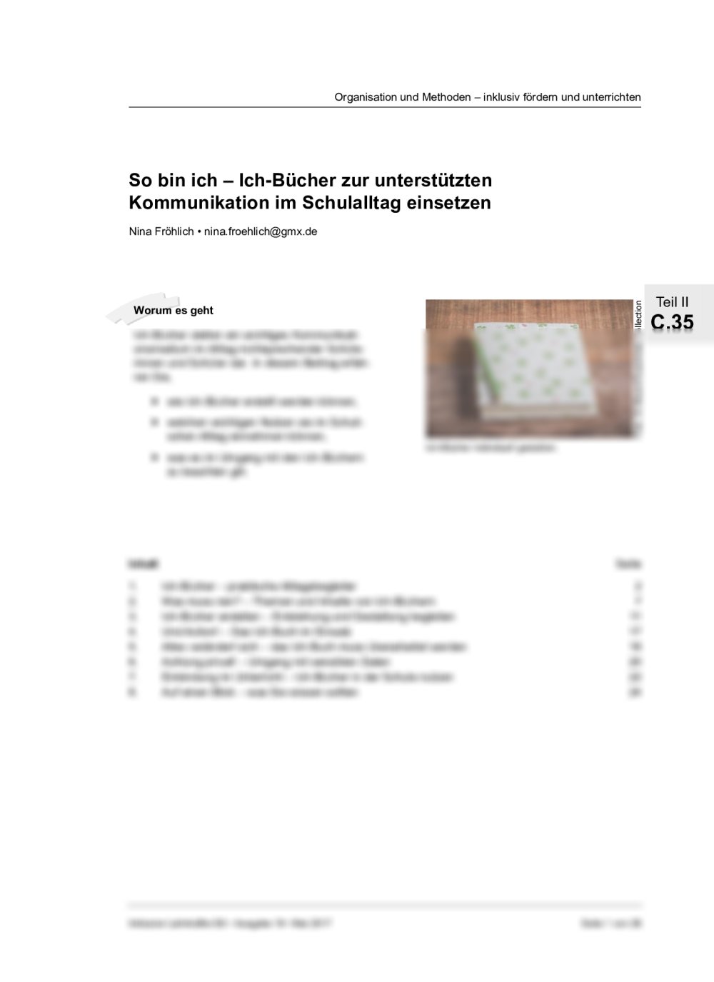 Ich-Bücher zur unterstützten Kommunikation im Schulalltag einsetzen - Seite 1