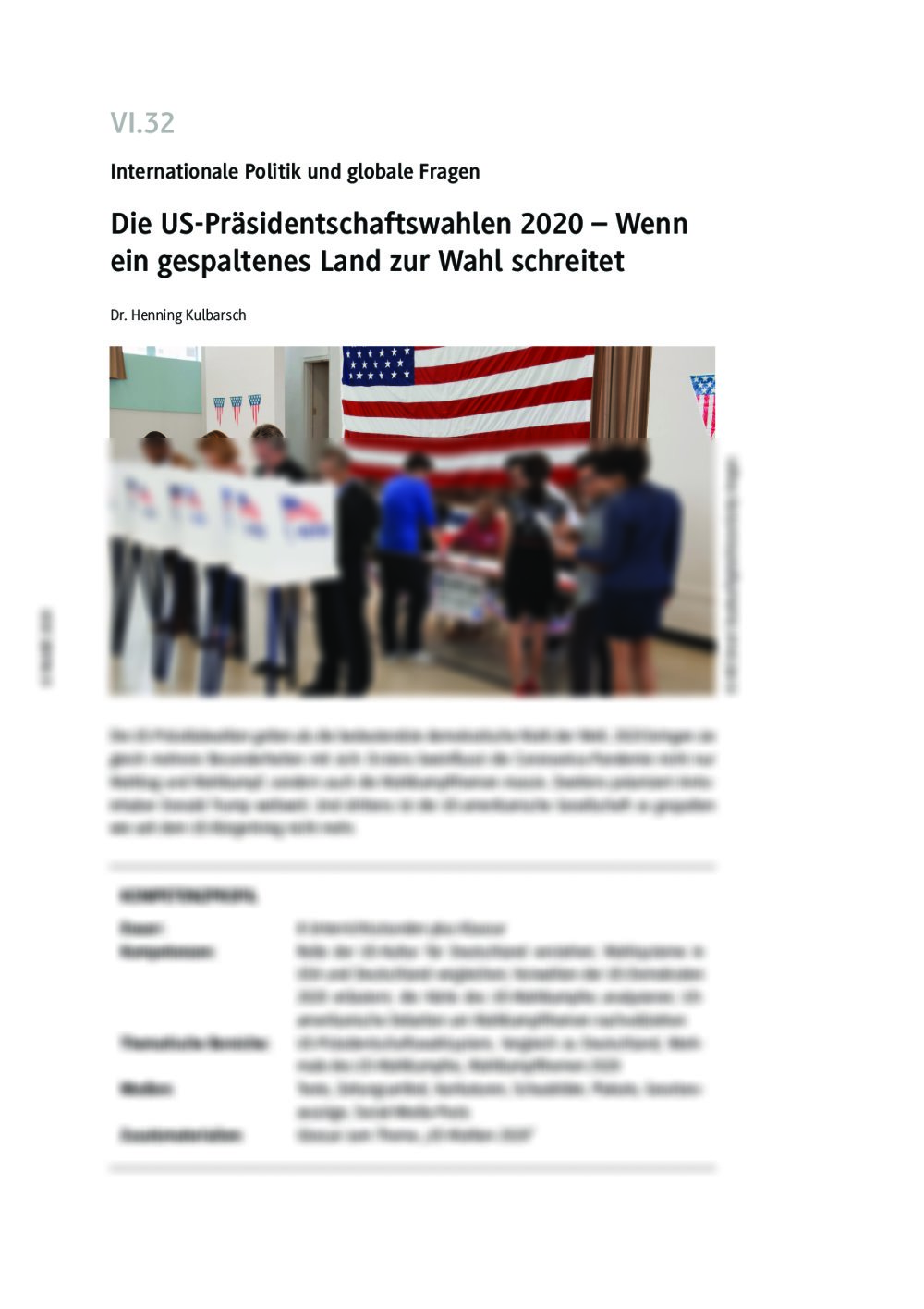 Die US-Präsidentschaftswahlen 2020 - Seite 1