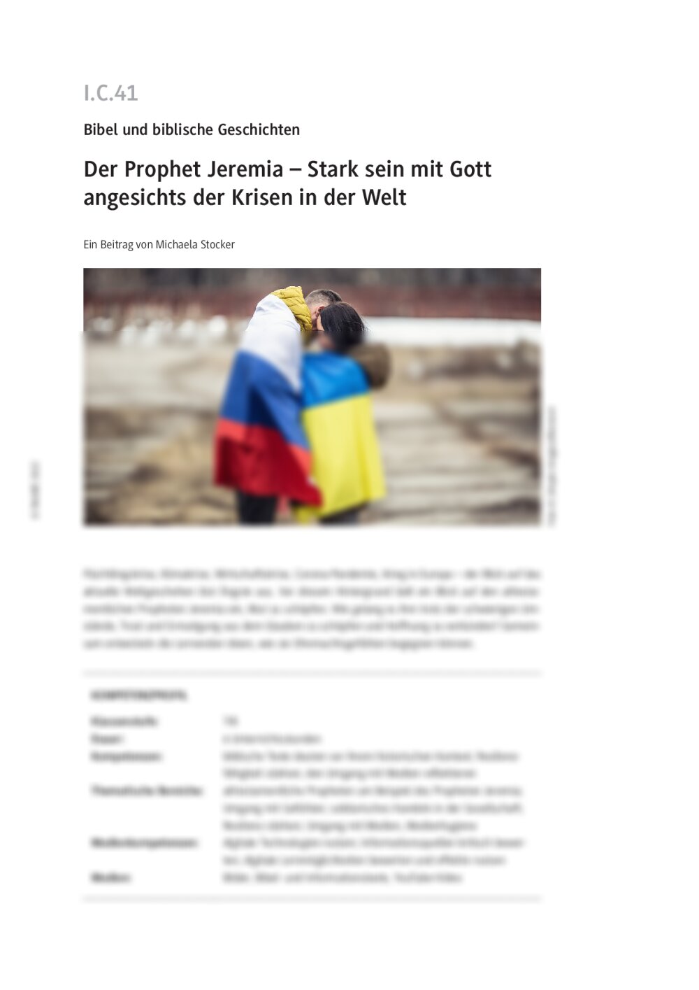 Der Prophet Jeremia - Seite 1