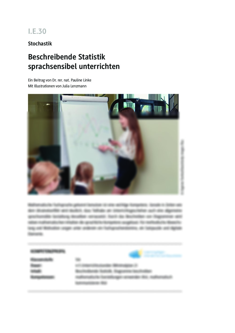 Beschreibende Statistik sprachsensibel unterrichten - Seite 1