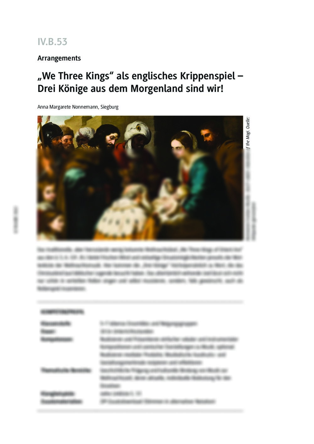 "We Three Kings" als englisches Krippenspiel - Seite 1