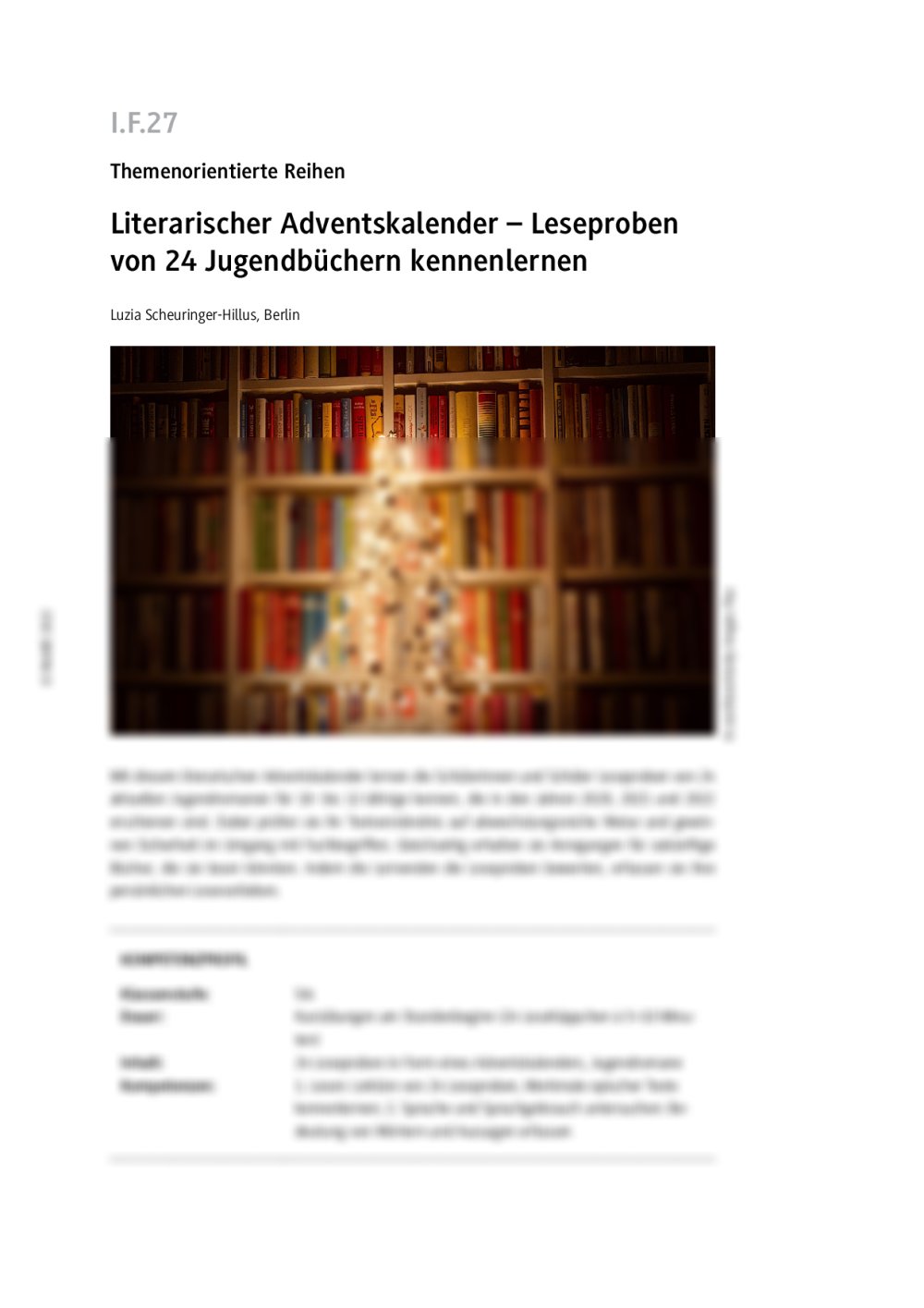 Literarischer Adventskalender - Seite 1