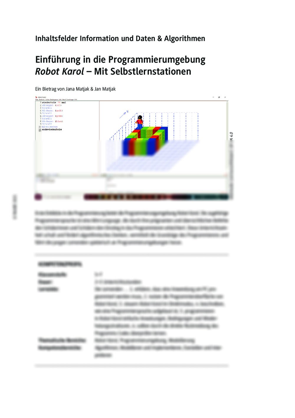 Programmierumgebung Robot Karol - Seite 1