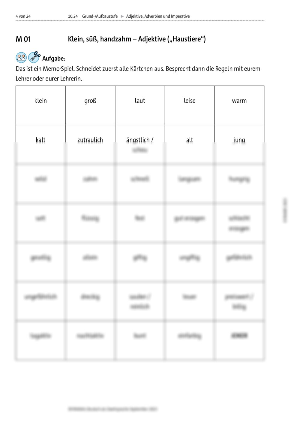 Adverbien Und Adjektive Englisch übungen Pdf Adjektive, Adverbien und Imperative | RAAbits Online