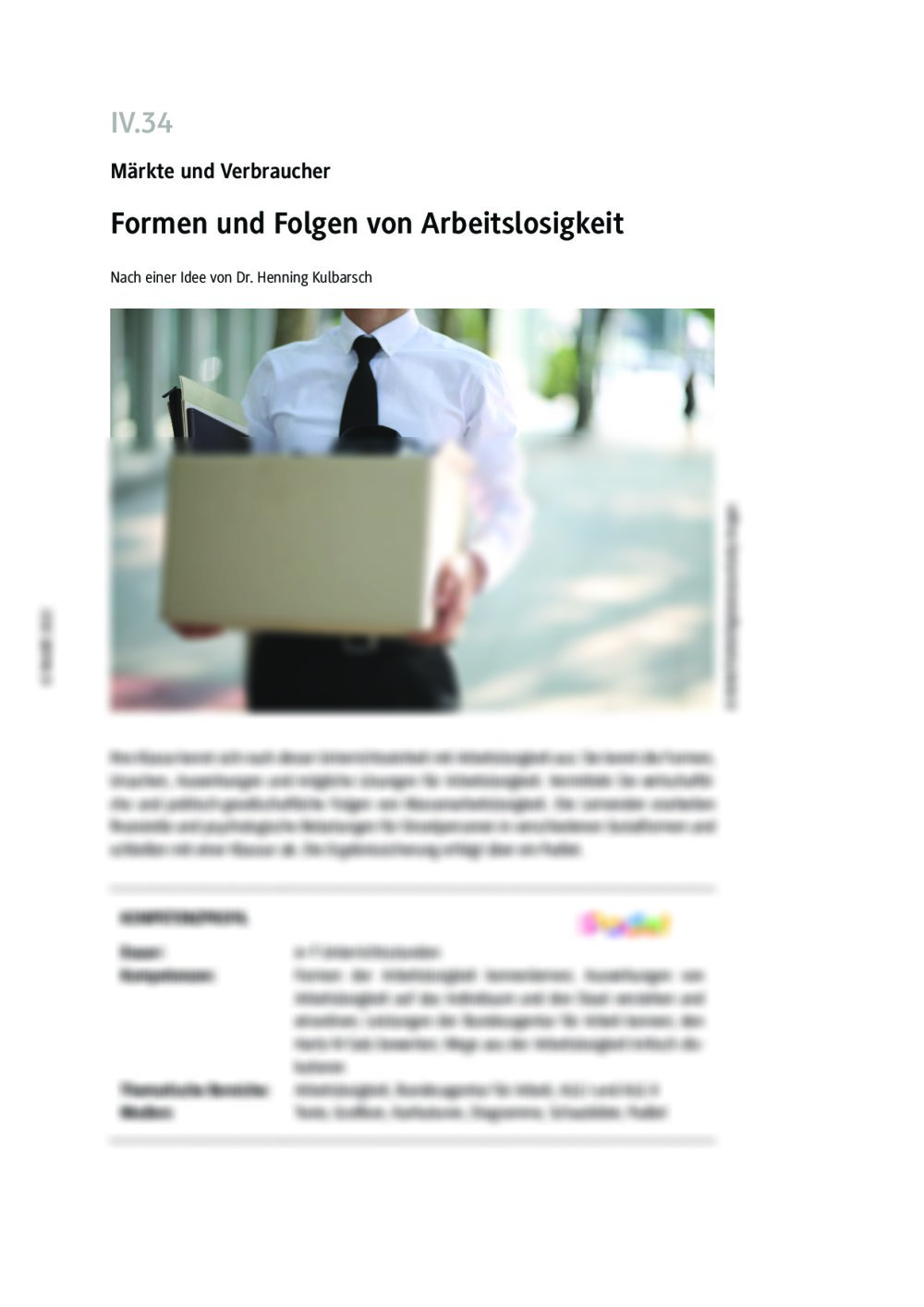 Formen und Folgen von Arbeitslosigkeit - Seite 1