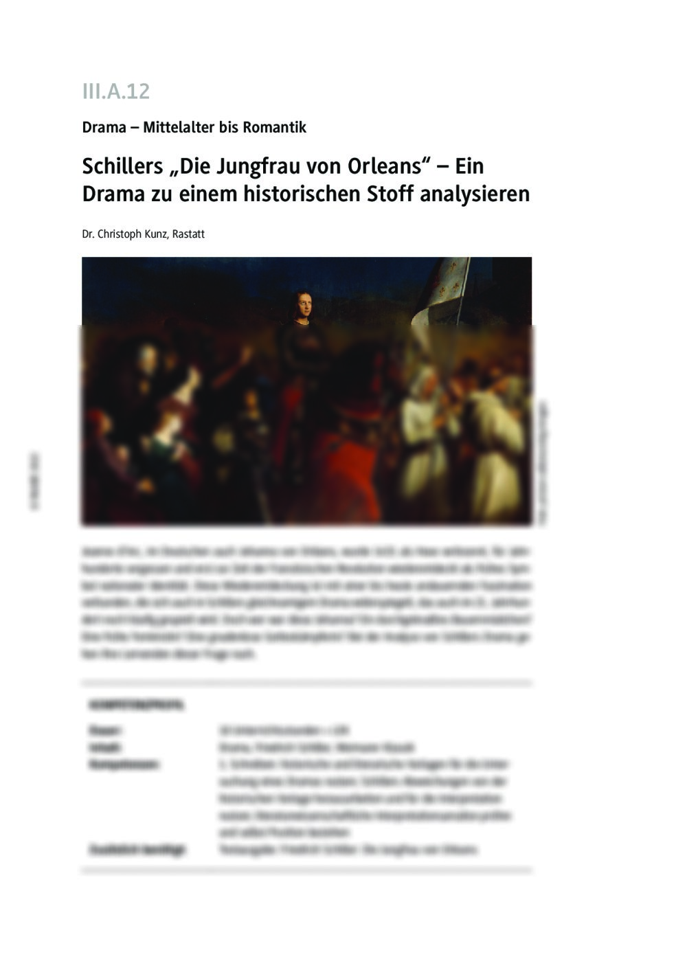 Schillers "Die Jungfrau von Orleans" - Seite 1