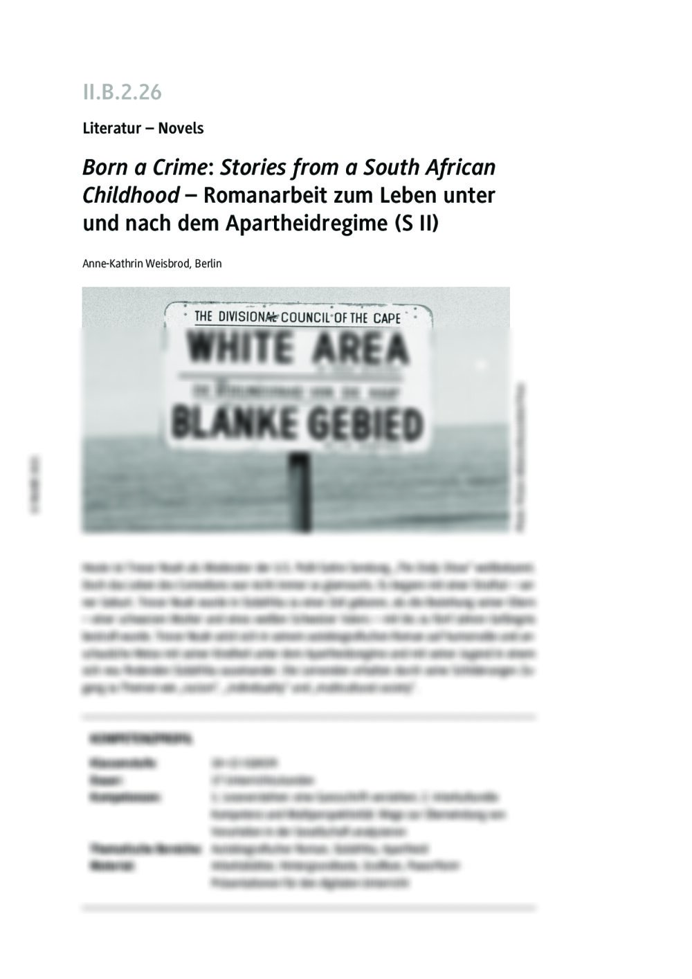 "Born a Crime: Stories from a South African Childhood" - Seite 1