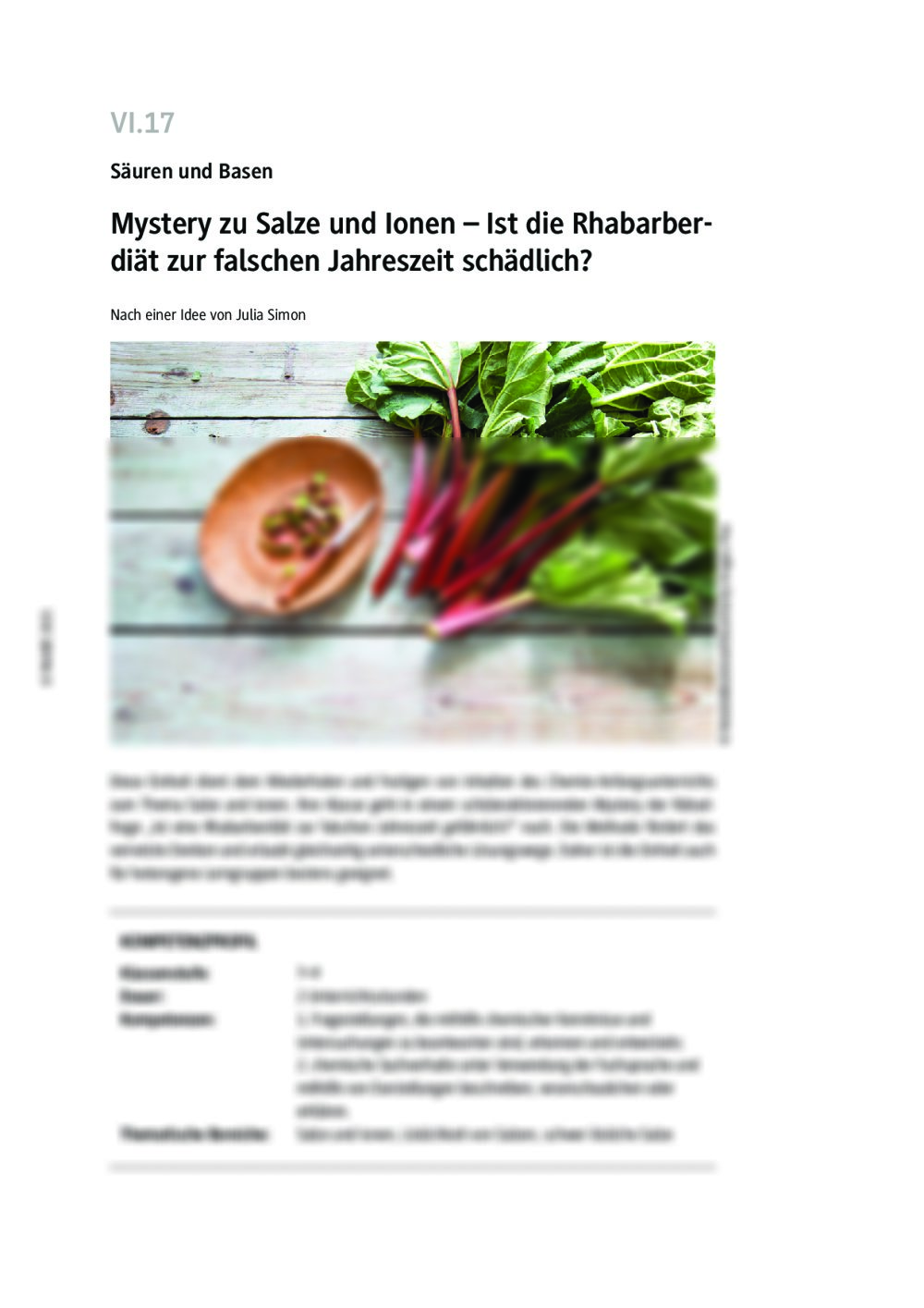 Mystery zu Salze und Ionen - Seite 1