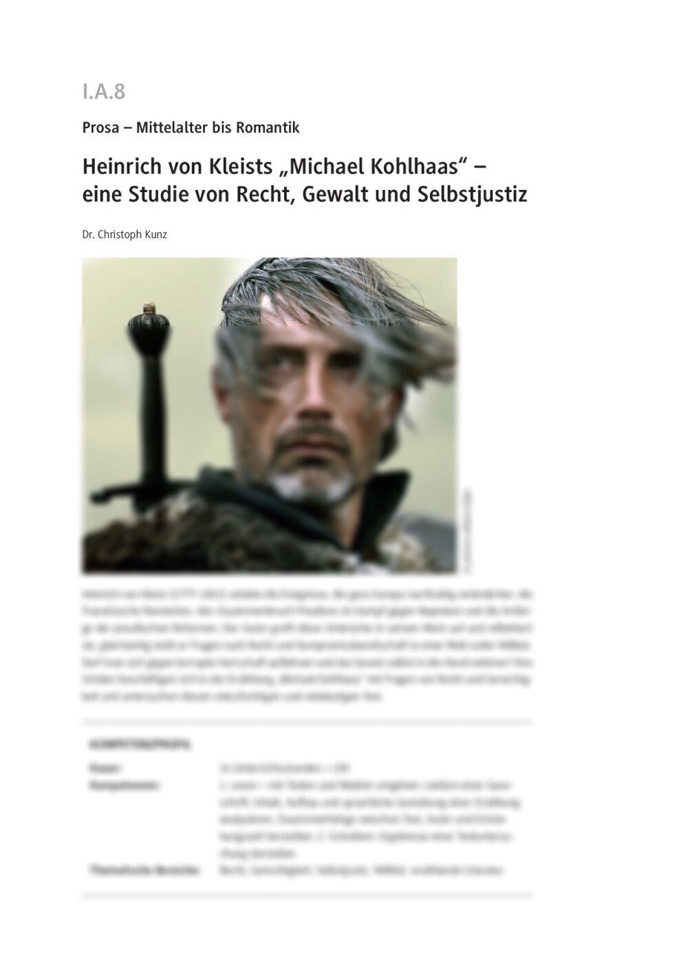 Heinrich von Kleist: "Michael Kohlhaas" - Seite 1