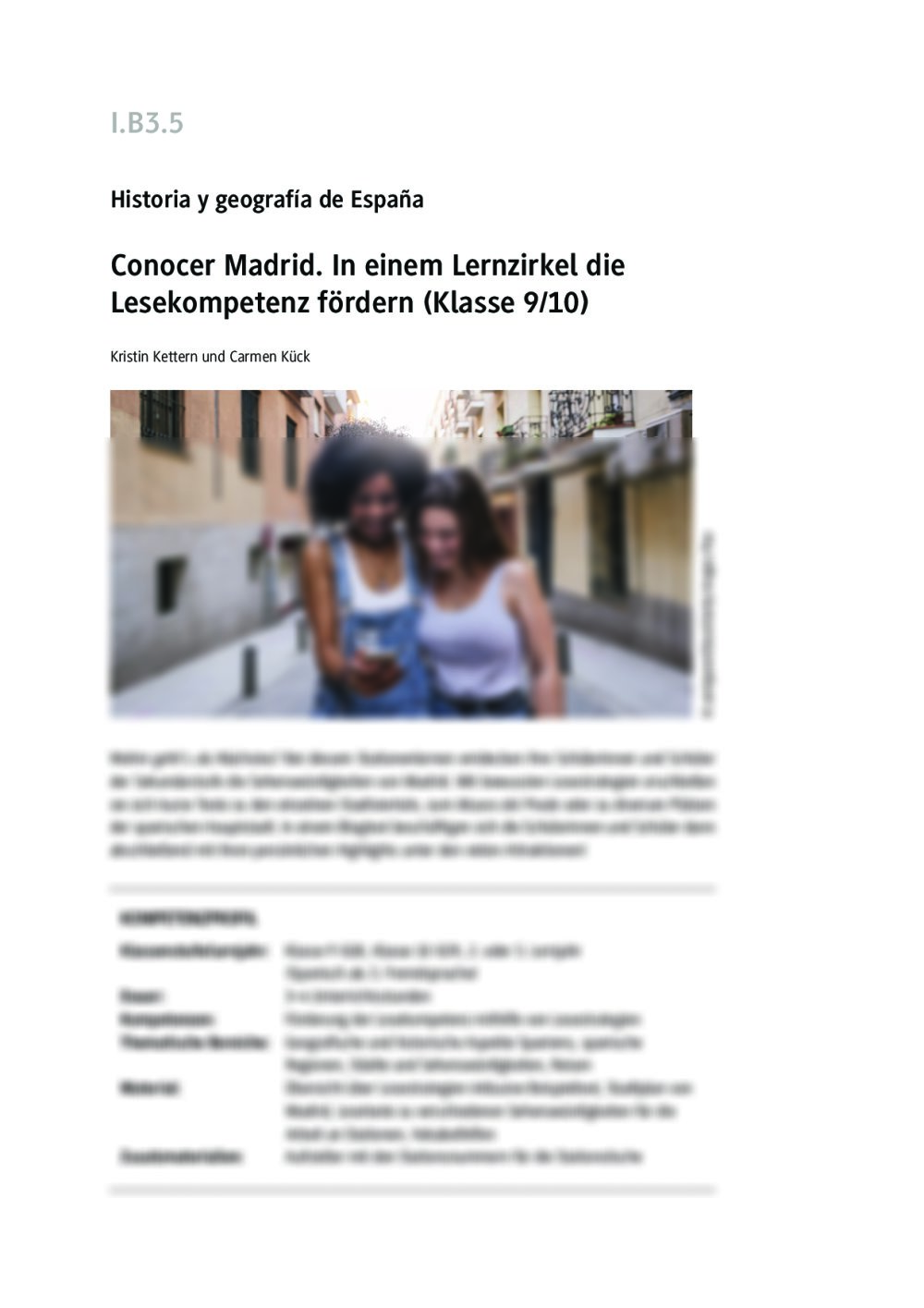 Conocer Madrid. In einem Lernzirkel die Lesekompetenz fördern - Seite 1