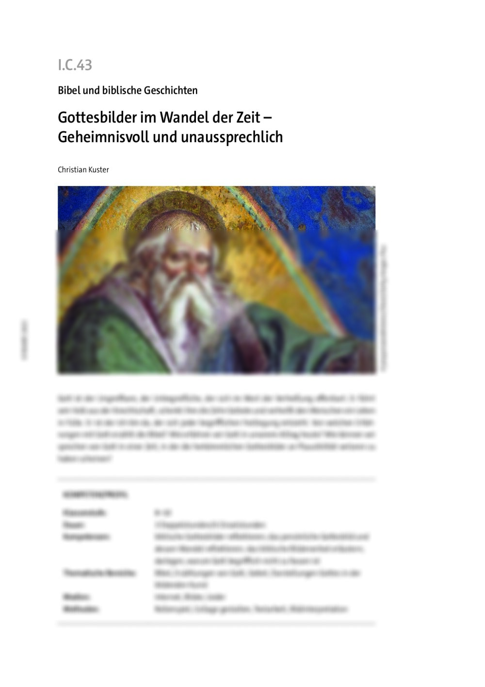 Gottesbilder im Wandel der Zeit - Seite 1