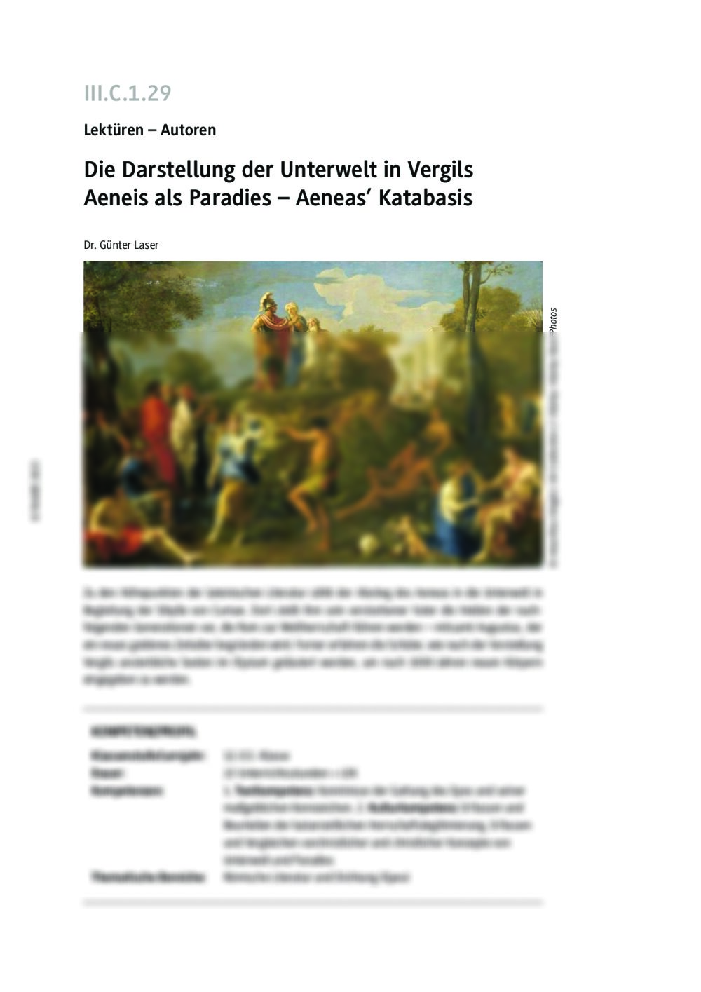 Die Darstellung der Unterwelt in Vergils Aeneis als Paradies  - Seite 1