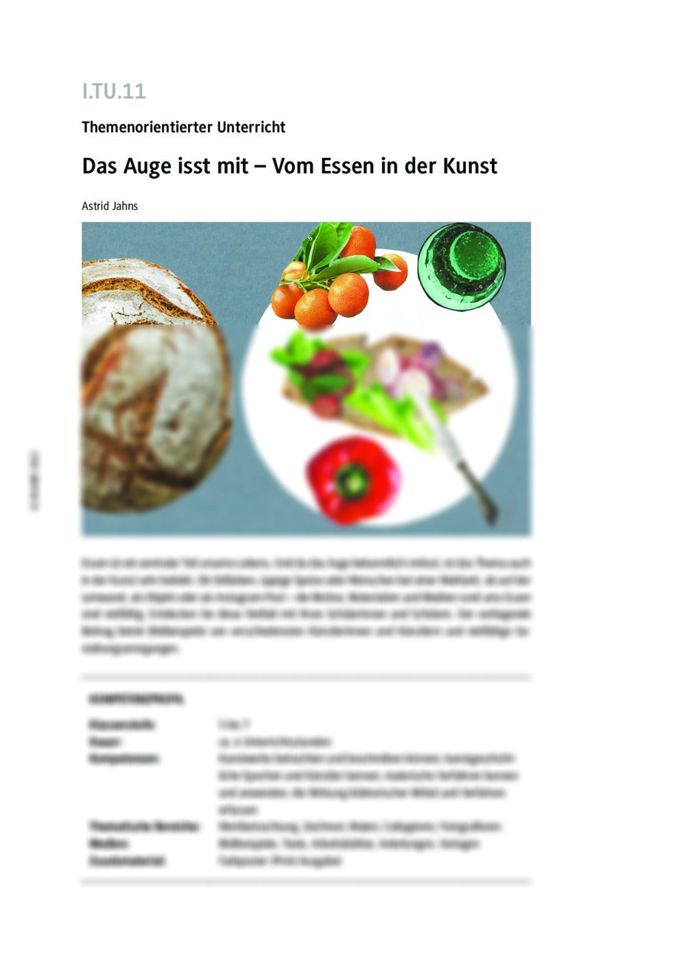 Vom Essen in der Kunst - Seite 1