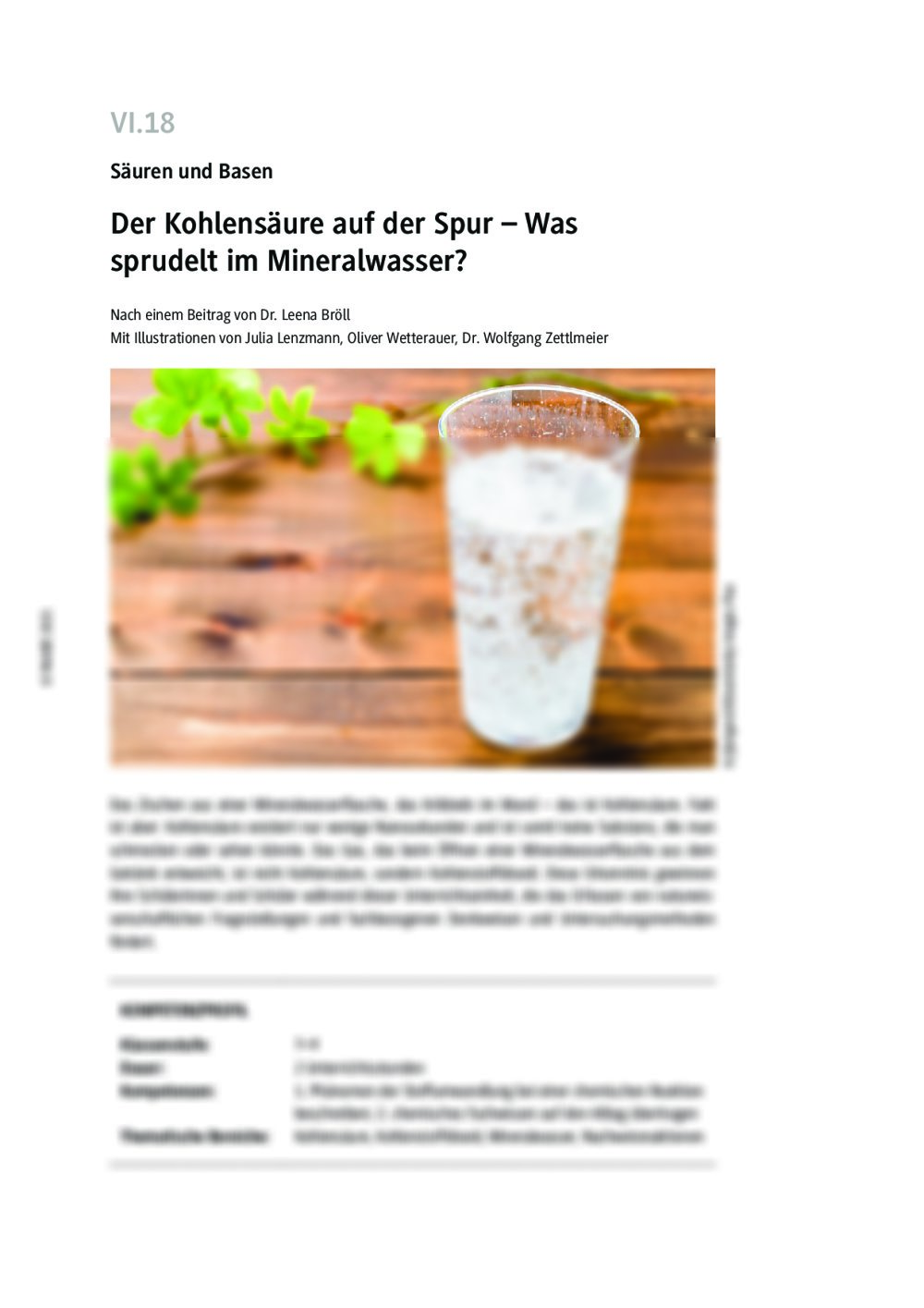 Der Kohlensäure auf der Spur - Seite 1