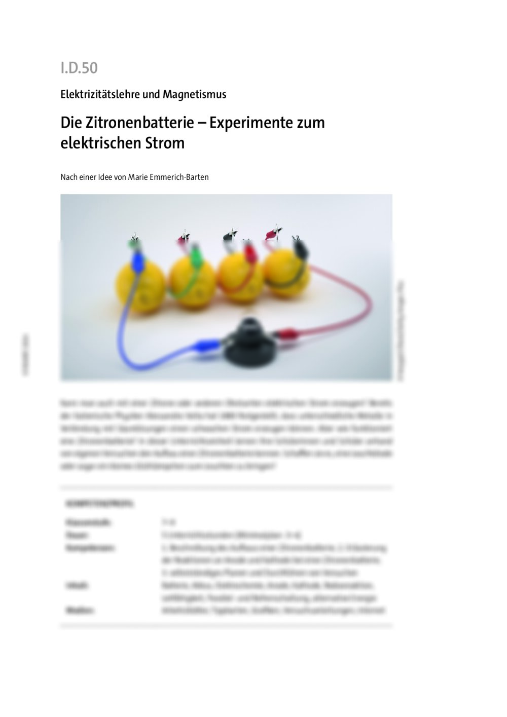 Die Zitronenbatterie  - Seite 1