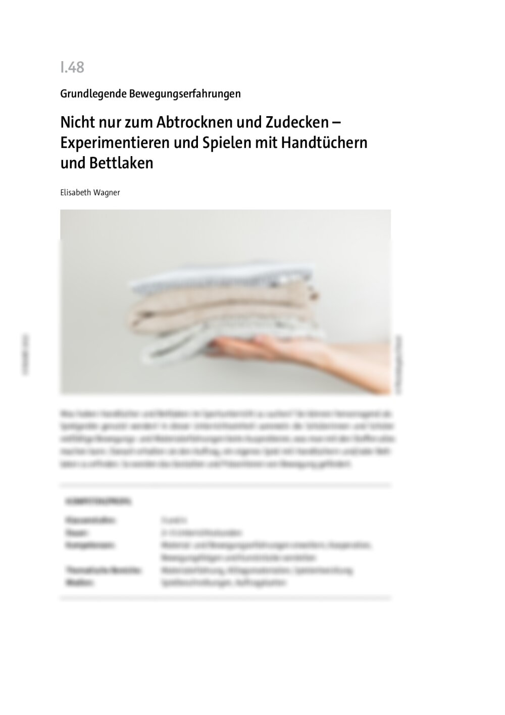 Nicht nur zum Abtrocknen und Zudecken - Seite 1