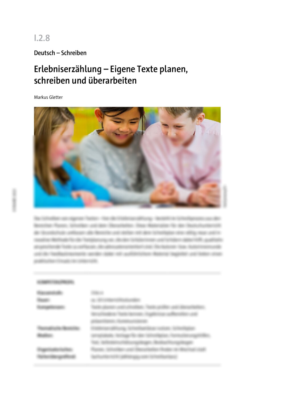 Erlebniserzählung - Seite 1