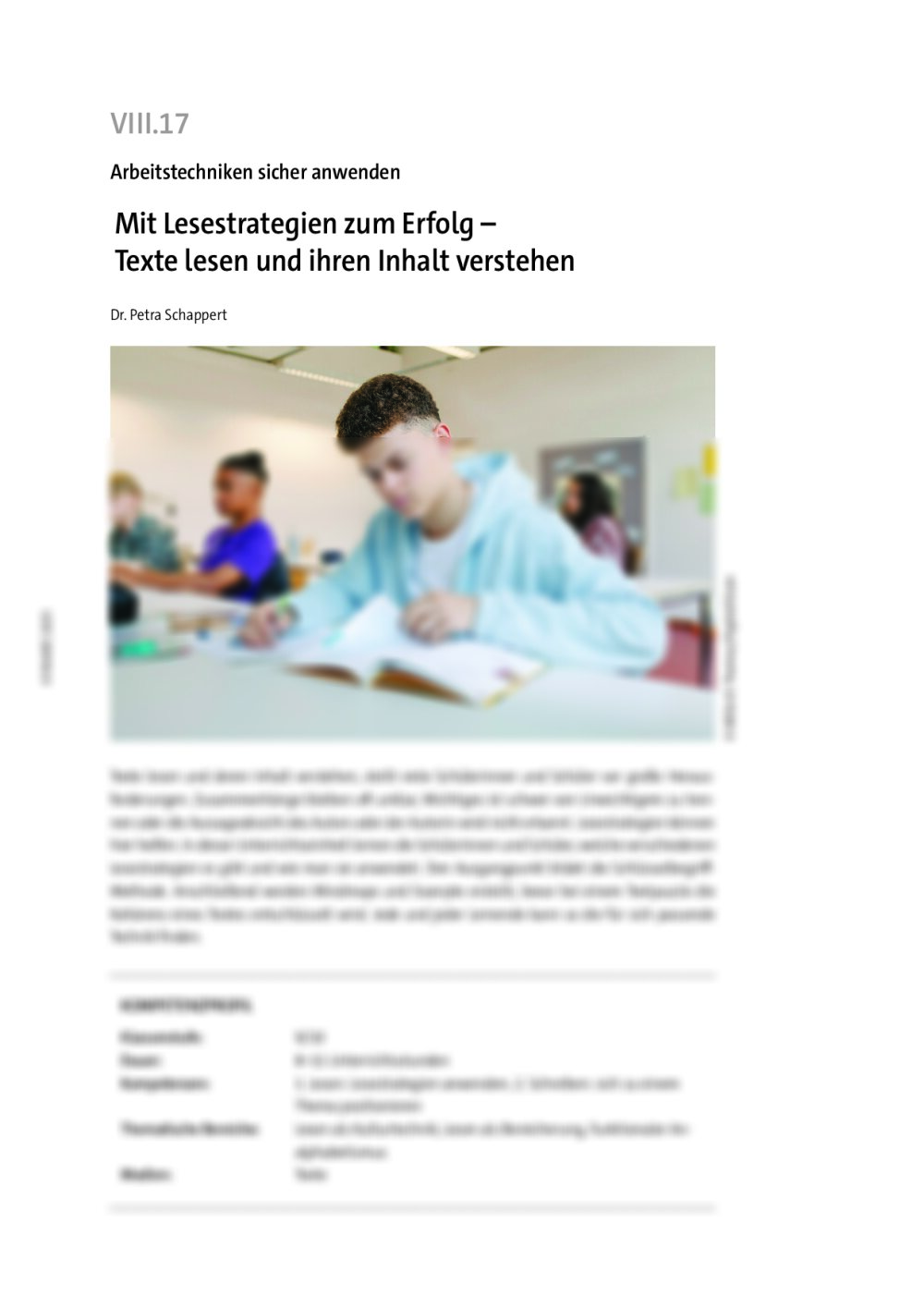 Mit Lesestrategien zum Erfolg - Seite 1