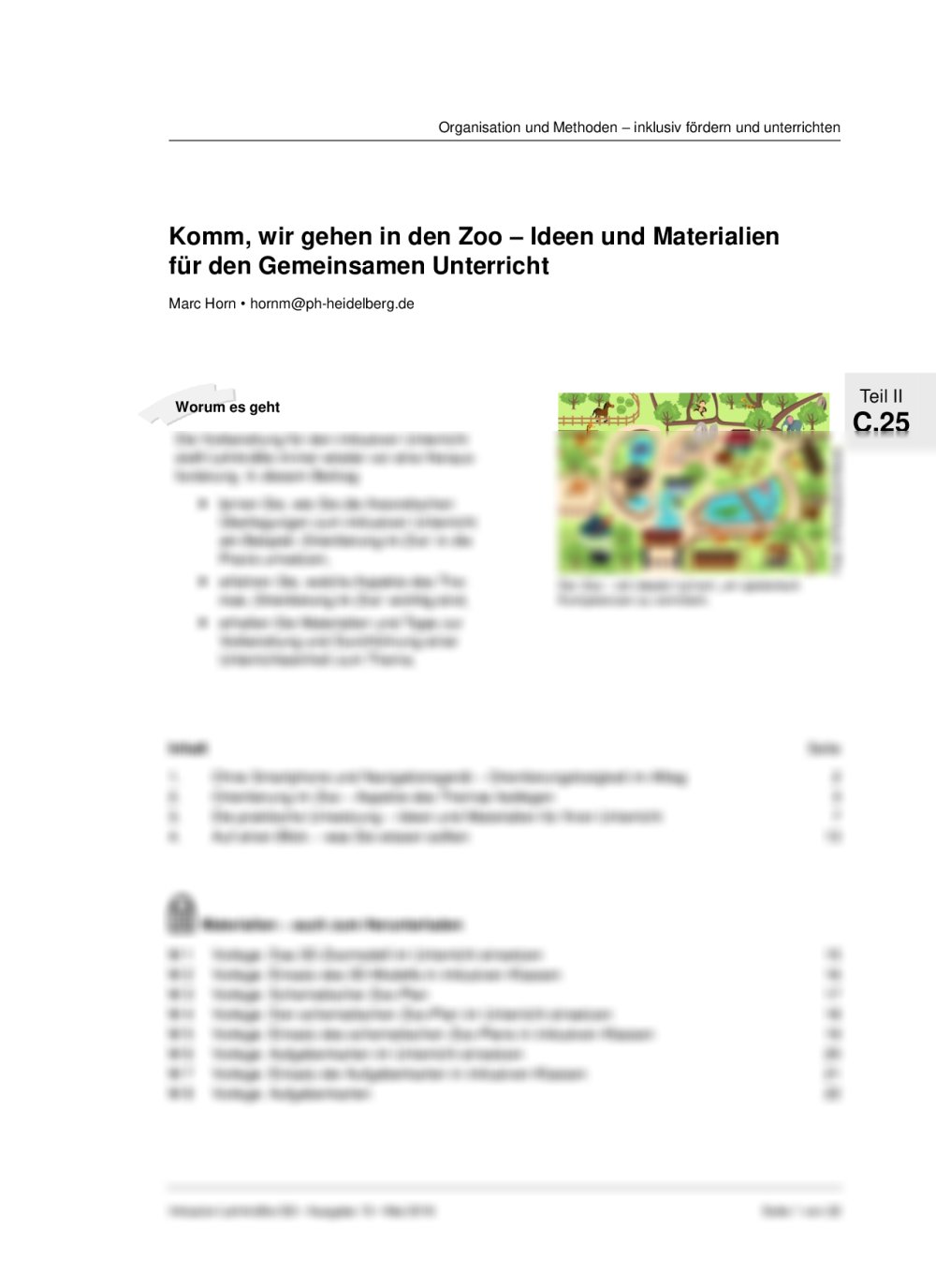 Das Thema Zoo im gemeinsamen Unterricht - Seite 1