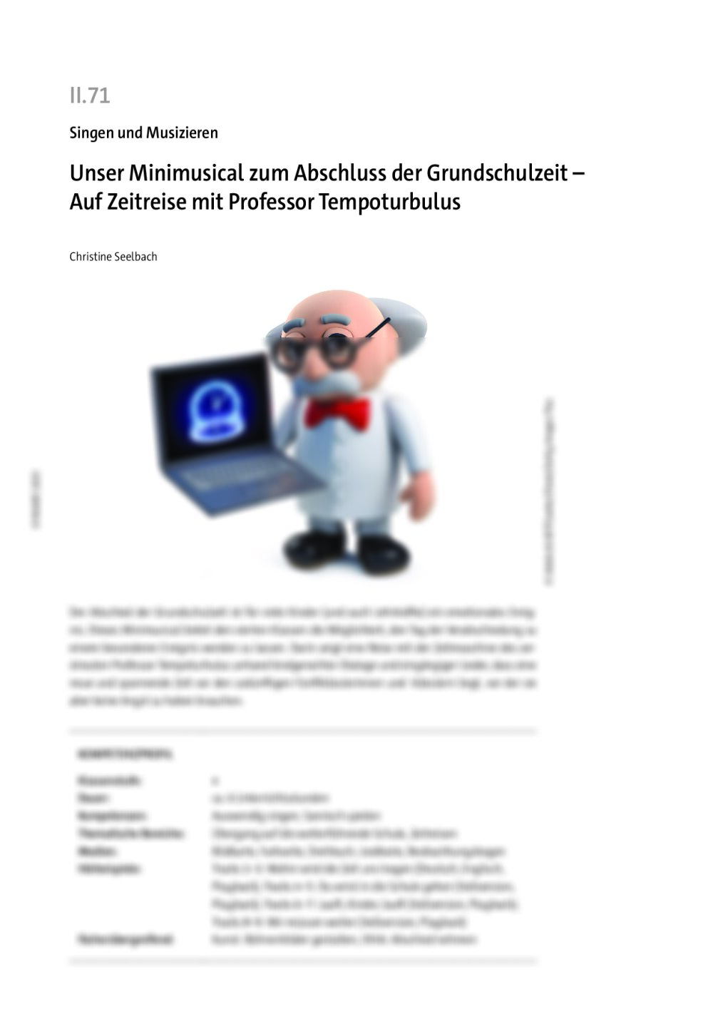 Unser Minimusical zum Abschluss der Grundschulzeit - Seite 1
