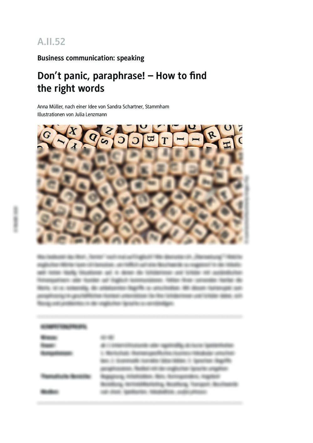 Don't panic, paraphrase! - Seite 1