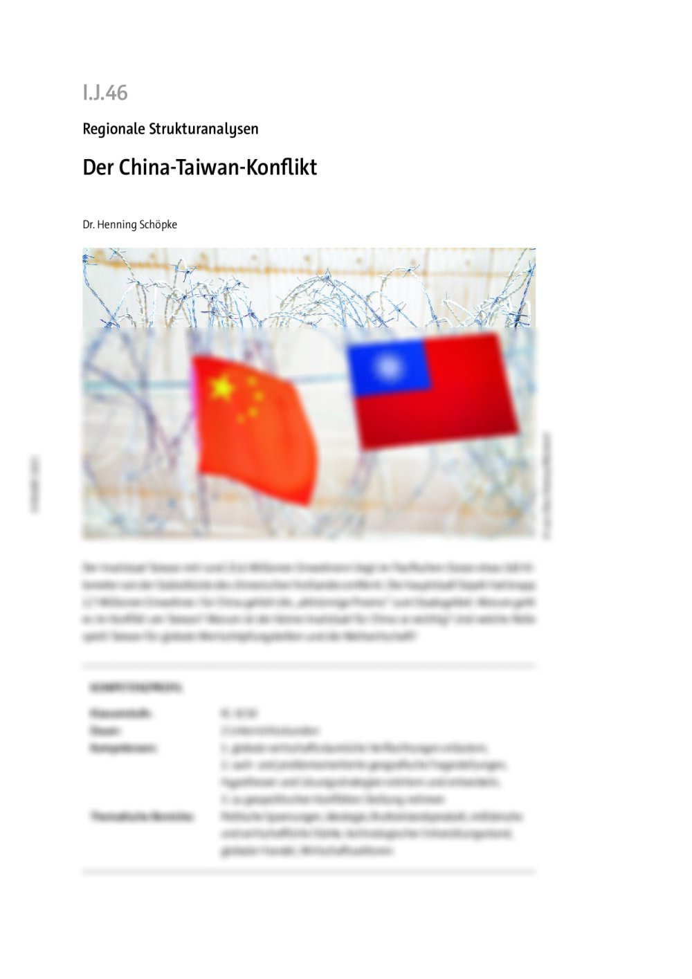 Der China-Taiwan-Konflikt - Seite 1
