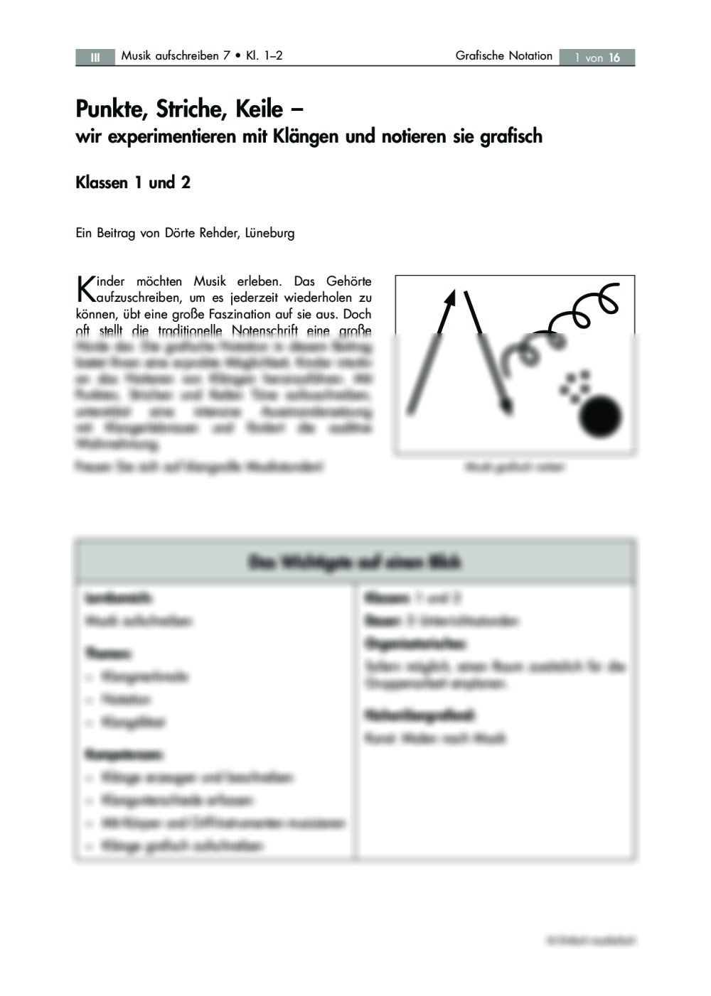 Mit Klängen experimentieren und diese grafisch notieren - Seite 1