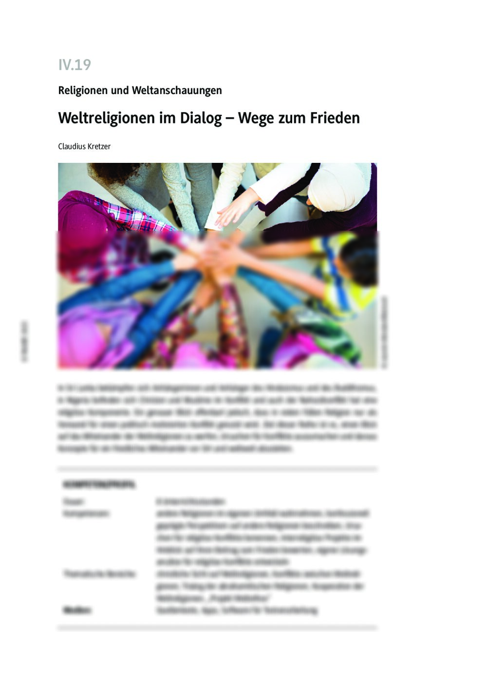 Weltreligionen im Dialog  - Seite 1