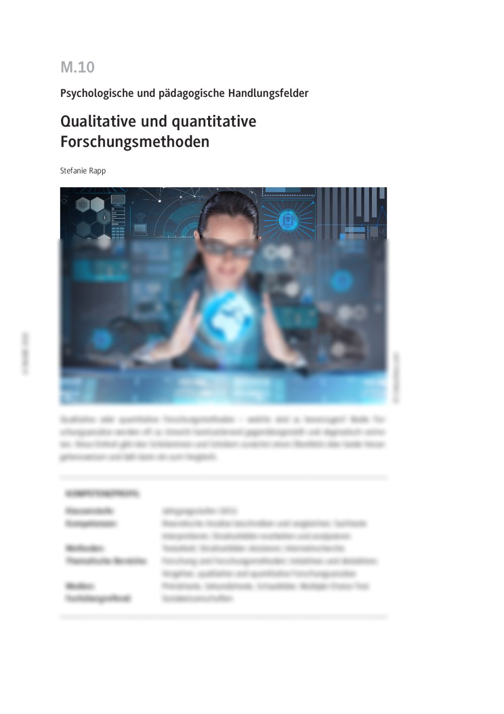 Qualitative und quantitative Forschungsmethoden - Seite 1