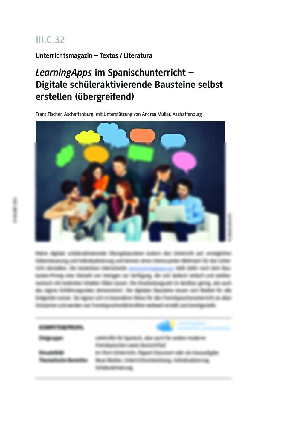 "LearningApps" im Spanischunterricht - Seite 1