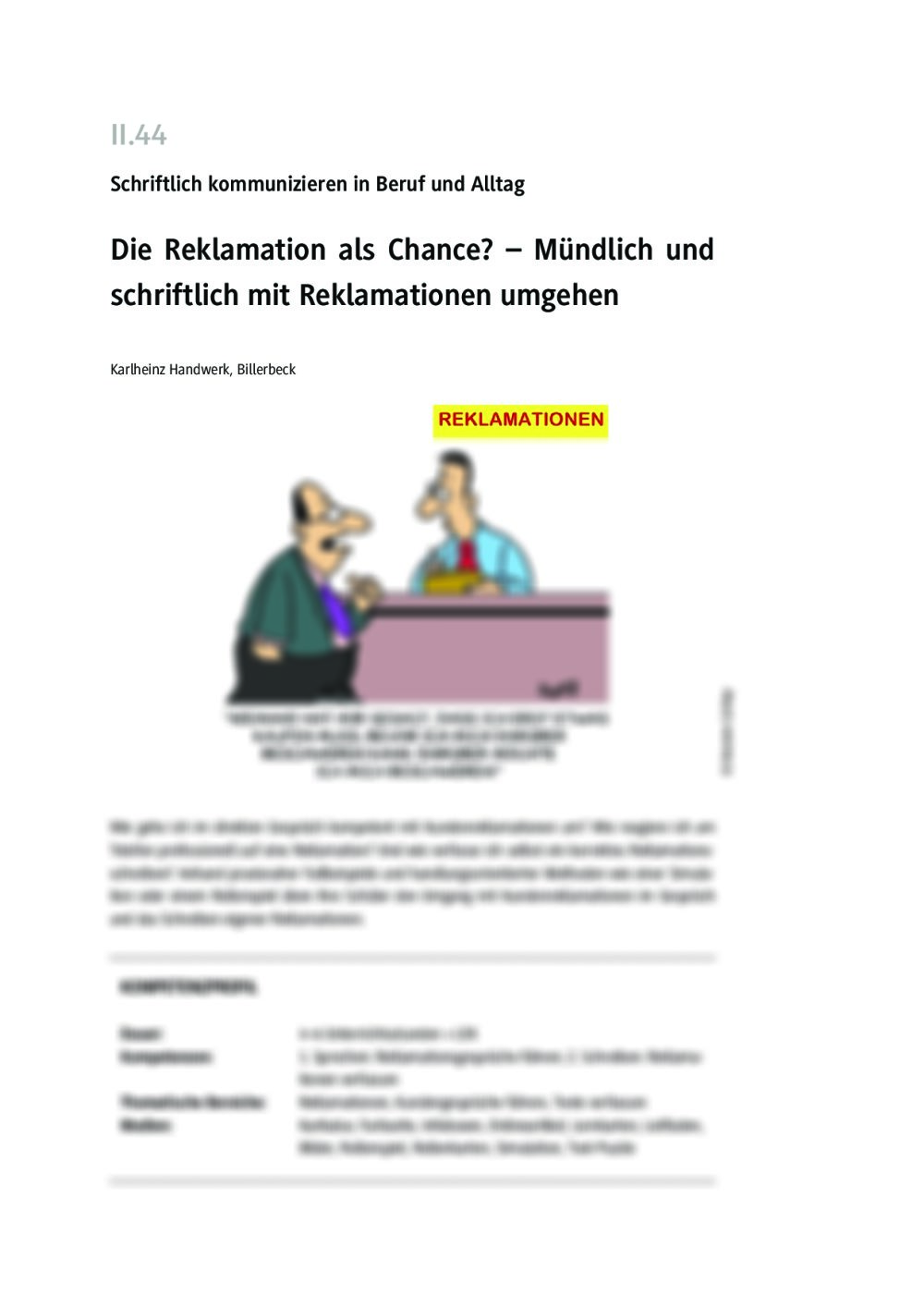 Die Reklamation als Chance? - Seite 1