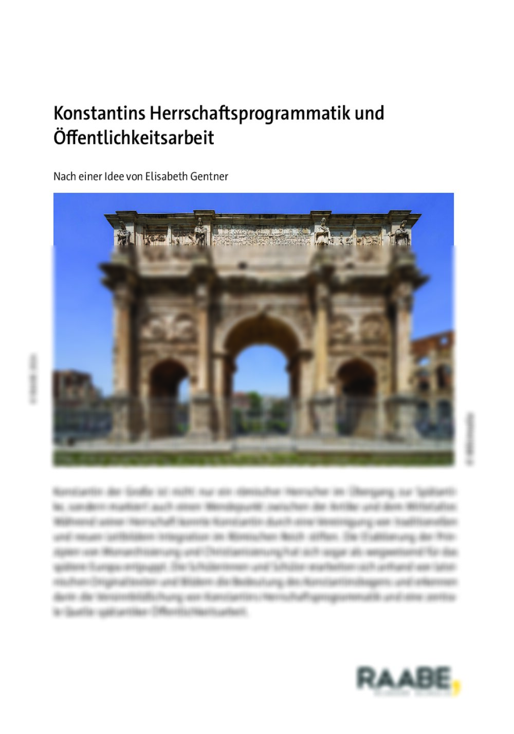 Konstantins Herrschaftsprogrammatik und Öffentlichkeitsarbeit - Seite 1