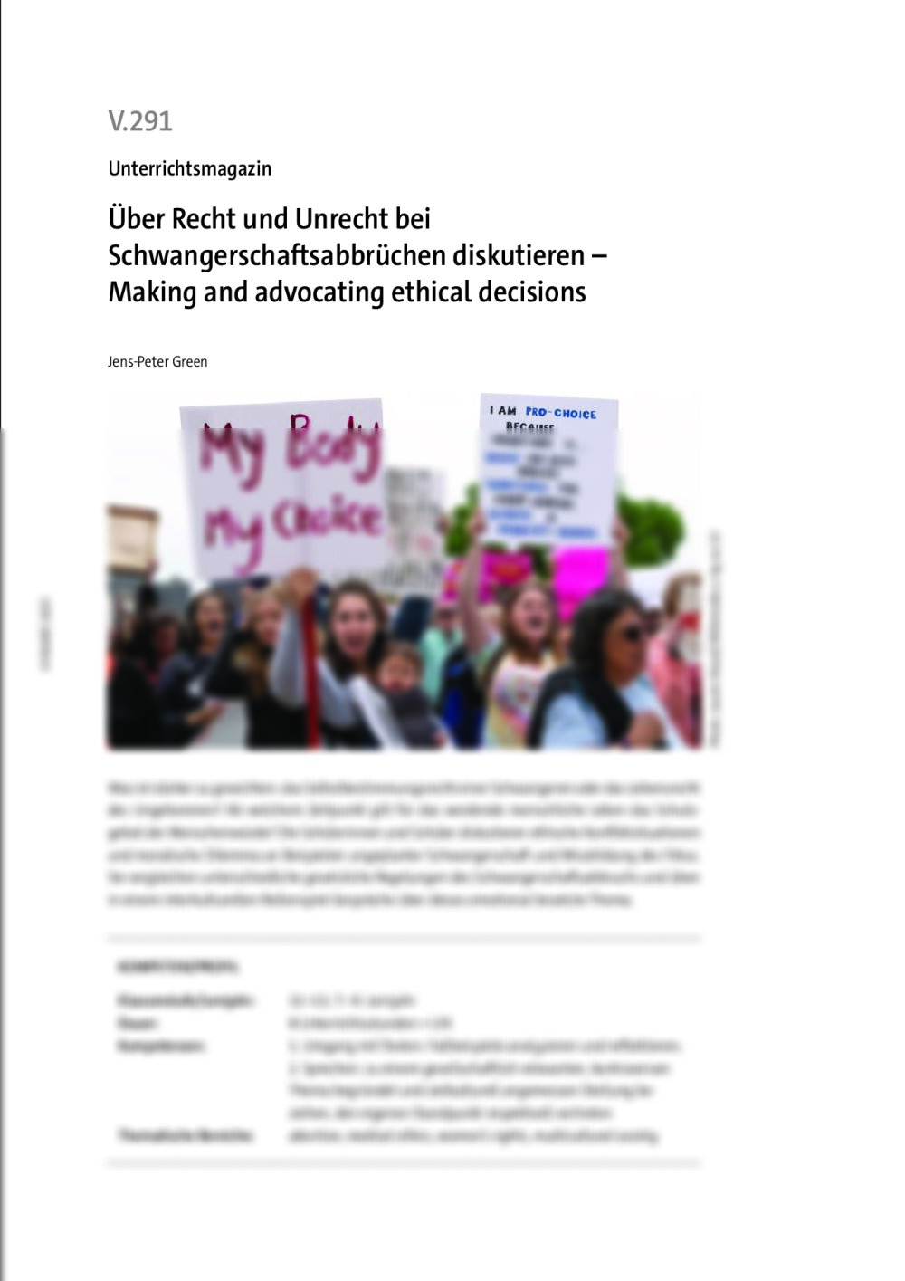 Über Recht und Unrecht bei Schwangerschaftsabbrüchen diskutieren - Seite 1