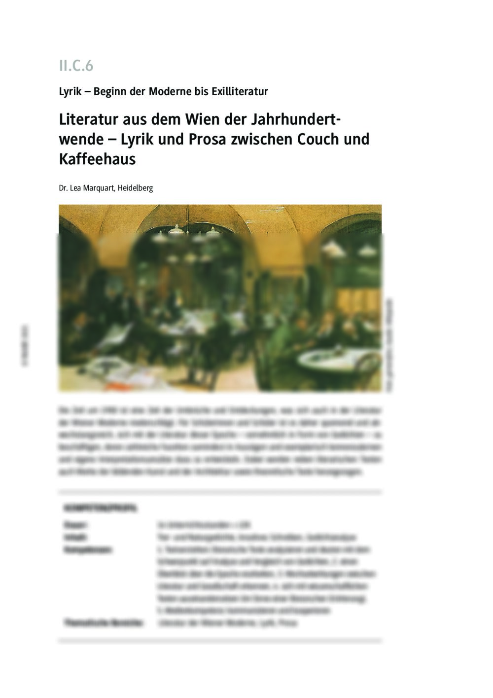 Literatur aus dem Wien der Jahrhundertwende - Seite 1